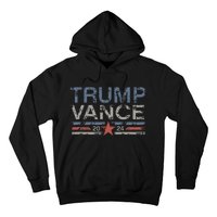 Trump Jd Vance 2024 Retro Stripe And Star Hoodie