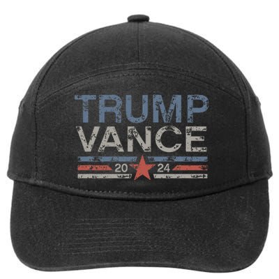 Trump Jd Vance 2024 Retro Stripe And Star 7-Panel Snapback Hat