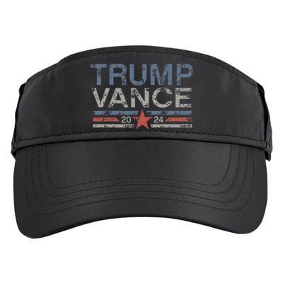 Trump Jd Vance 2024 Retro Stripe And Star Adult Drive Performance Visor