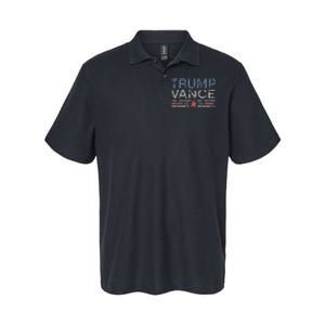 Trump Jd Vance 2024 Retro Stripe And Star Softstyle Adult Sport Polo