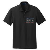 Trump Jd Vance 2024 Retro Stripe And Star Dry Zone Grid Polo