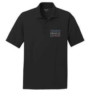 Trump Jd Vance 2024 Retro Stripe And Star PosiCharge RacerMesh Polo