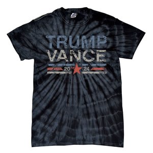 Trump Jd Vance 2024 Retro Stripe And Star Tie-Dye T-Shirt