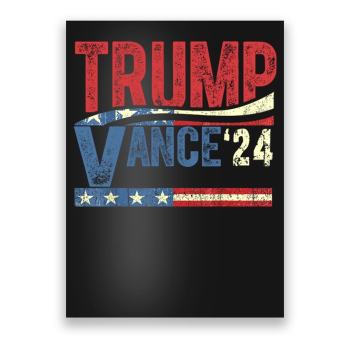 Trump J.D. Vance 2024 Trump Vance 2024 Retro Stripe Trump Jd Vance Poster