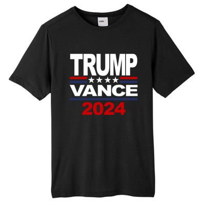 Trump J.D. Vance 2024 Trump Vance 2024 Retro Stripe Trump Jd Vance Tall Fusion ChromaSoft Performance T-Shirt