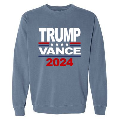 Trump J.D. Vance 2024 Trump Vance 2024 Retro Stripe Trump Jd Vance Garment-Dyed Sweatshirt