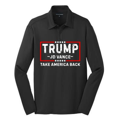 Trump Jd Vance 2024 Republican Election 24 Silk Touch Performance Long Sleeve Polo