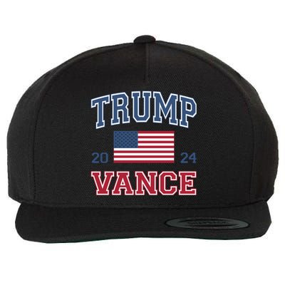 Trump J.D. Vance 2024 Trump Vance 2024 Retro Stripe Trump Jd Vance Wool Snapback Cap