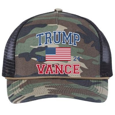 Trump J.D. Vance 2024 Trump Vance 2024 Retro Stripe Trump Jd Vance Retro Rope Trucker Hat Cap