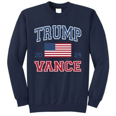 Trump J.D. Vance 2024 Trump Vance 2024 Retro Stripe Trump Jd Vance Tall Sweatshirt