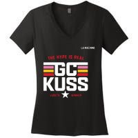 Team Jumbo Visma The Hype Is Real Gc Kuss Vuelta Winner Women's V-Neck T-Shirt