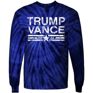 Trump J.D. Vance 2024 Retro Stripe Trump Vance Tie-Dye Long Sleeve Shirt