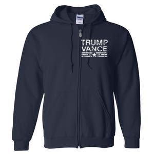 Trump J.D. Vance 2024 Retro Stripe Trump Vance Full Zip Hoodie