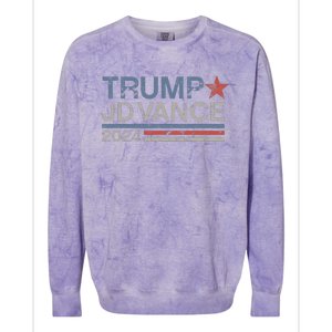 Trump Jd Vance 2024 Retro Stripe Trump Vance Colorblast Crewneck Sweatshirt