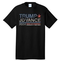 Trump Jd Vance 2024 Retro Stripe Trump Vance Tall T-Shirt