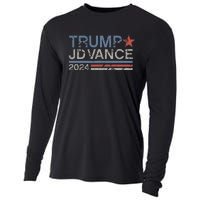 Trump Jd Vance 2024 Retro Stripe Trump Vance Cooling Performance Long Sleeve Crew