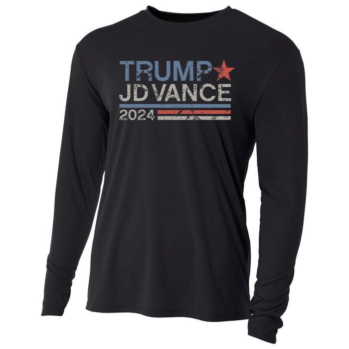 Trump Jd Vance 2024 Retro Stripe Trump Vance Cooling Performance Long Sleeve Crew