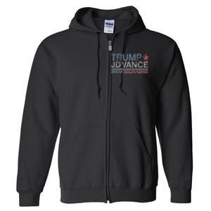 Trump Jd Vance 2024 Retro Stripe Trump Vance Full Zip Hoodie