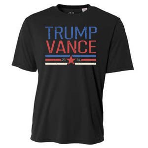 Trump Jd Vance 2024 Retro Stripe Star Election Cooling Performance Crew T-Shirt