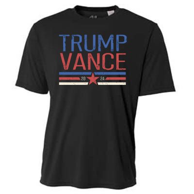 Trump Jd Vance 2024 Retro Stripe Star Election Cooling Performance Crew T-Shirt