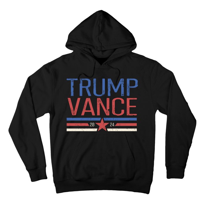 Trump Jd Vance 2024 Retro Stripe Star Election Hoodie