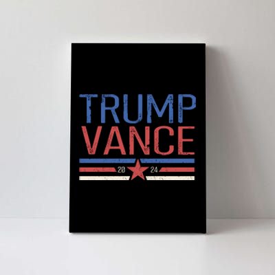 Trump Jd Vance 2024 Retro Stripe Star Election Canvas