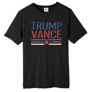 Trump Jd Vance 2024 Retro Stripe Star Election Tall Fusion ChromaSoft Performance T-Shirt