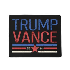 Trump Jd Vance 2024 Retro Stripe Star Election Mousepad