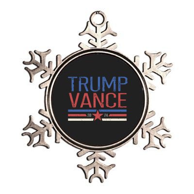 Trump Jd Vance 2024 Retro Stripe Star Election Metallic Star Ornament