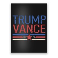 Trump Jd Vance 2024 Retro Stripe Star Election Poster