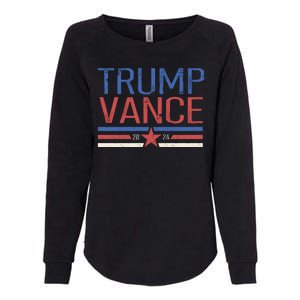 Trump Jd Vance 2024 Retro Stripe Star Election Womens California Wash Sweatshirt