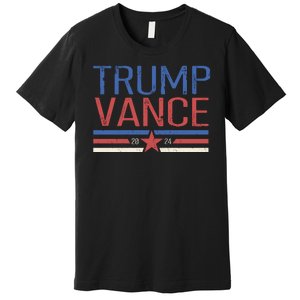 Trump Jd Vance 2024 Retro Stripe Star Election Premium T-Shirt