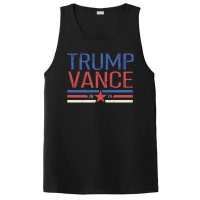 Trump Jd Vance 2024 Retro Stripe Star Election PosiCharge Competitor Tank