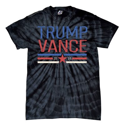 Trump Jd Vance 2024 Retro Stripe Star Election Tie-Dye T-Shirt