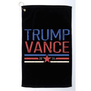 Trump Jd Vance 2024 Retro Stripe Star Election Platinum Collection Golf Towel