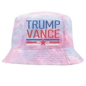 Trump Jd Vance 2024 Retro Stripe Star Election Tie-Dyed Bucket Hat