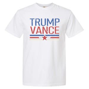 Trump Jd Vance 2024 Retro Stripe Star Election Garment-Dyed Heavyweight T-Shirt