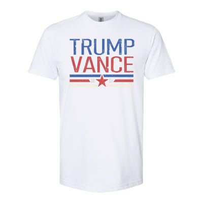 Trump Jd Vance 2024 Retro Stripe Star Election Softstyle CVC T-Shirt