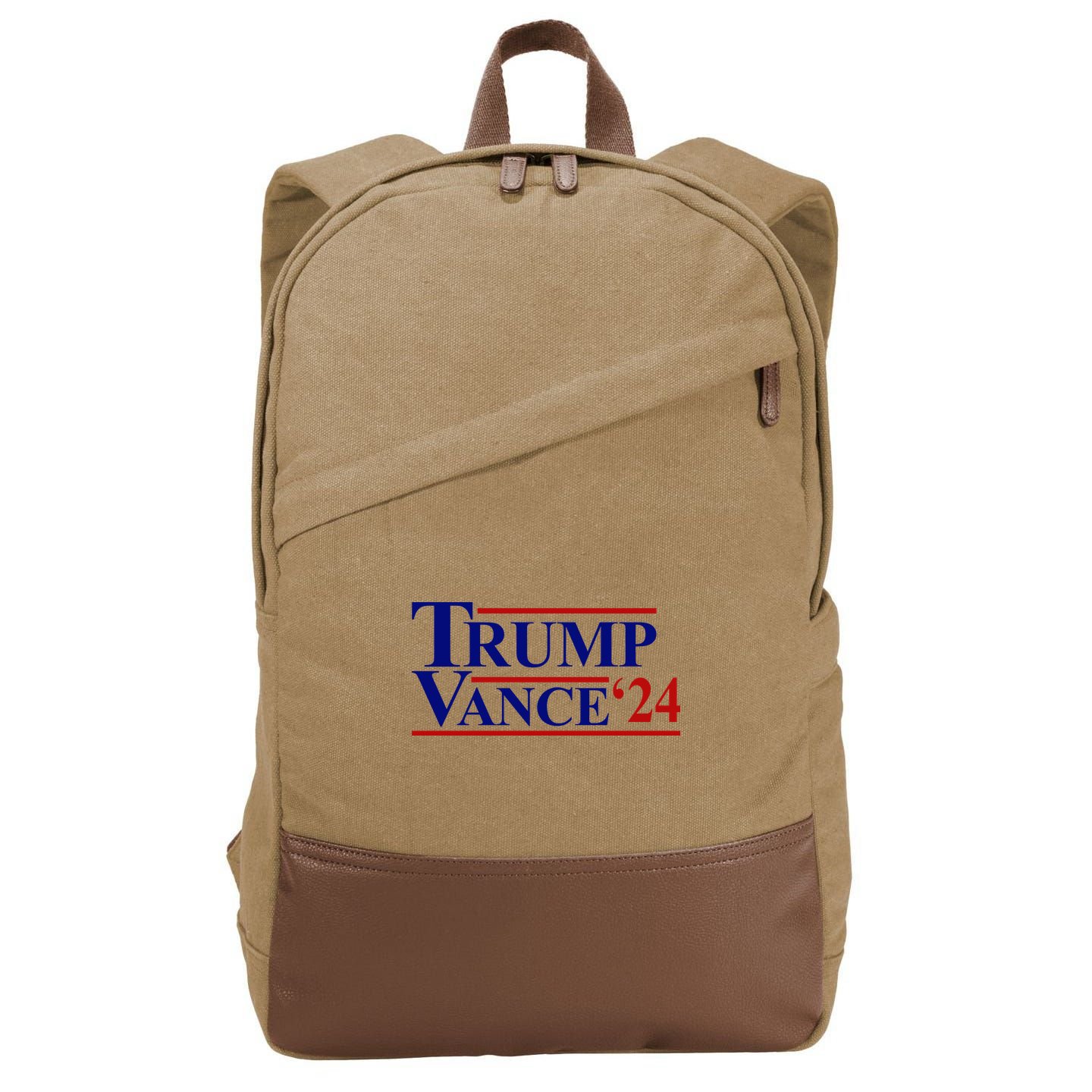 Trump Jd Vance 2024 Usa Political Election Cotton Canvas Backpack