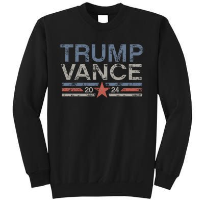 Trump Jd Vance 2024 Retro Stripe And Star Sweatshirt