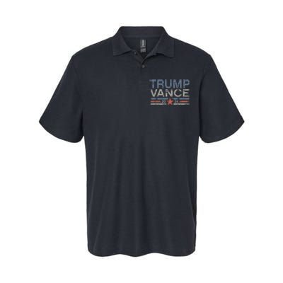 Trump Jd Vance 2024 Retro Stripe And Star Softstyle Adult Sport Polo