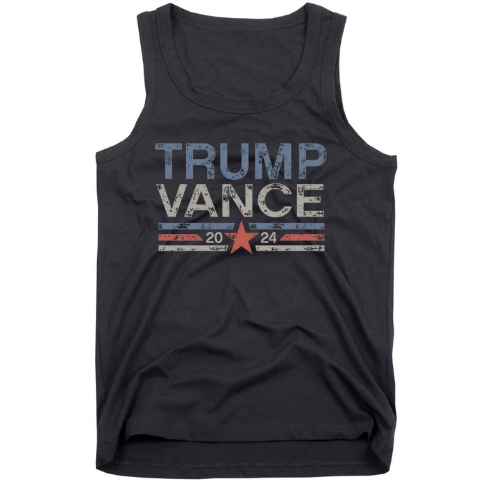 Trump Jd Vance 2024 Retro Stripe And Star Tank Top