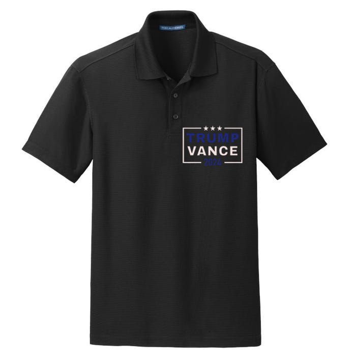 Trump Jd Vance 2024 Retro Stripe And Star Trump Vance 2024 Dry Zone Grid Polo