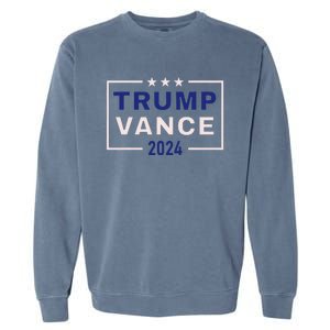 Trump Jd Vance 2024 Retro Stripe And Star Trump Vance 2024 Garment-Dyed Sweatshirt