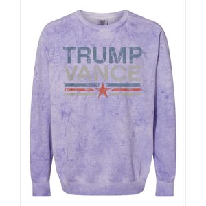 Trump Jd Vance 2024 Retro Stripe Trump Vance 2024 Colorblast Crewneck Sweatshirt