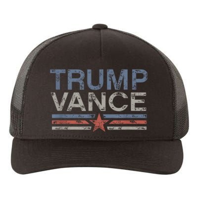 Trump Jd Vance 2024 Retro Stripe Trump Vance 2024 Yupoong Adult 5-Panel Trucker Hat