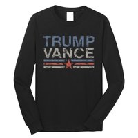 Trump Jd Vance 2024 Retro Stripe Trump Vance 2024 Long Sleeve Shirt