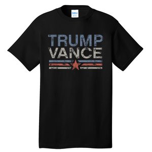 Trump Jd Vance 2024 Retro Stripe Trump Vance 2024 Tall T-Shirt