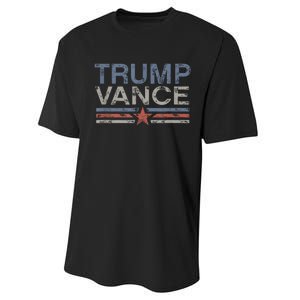 Trump Jd Vance 2024 Retro Stripe Trump Vance 2024 Performance Sprint T-Shirt