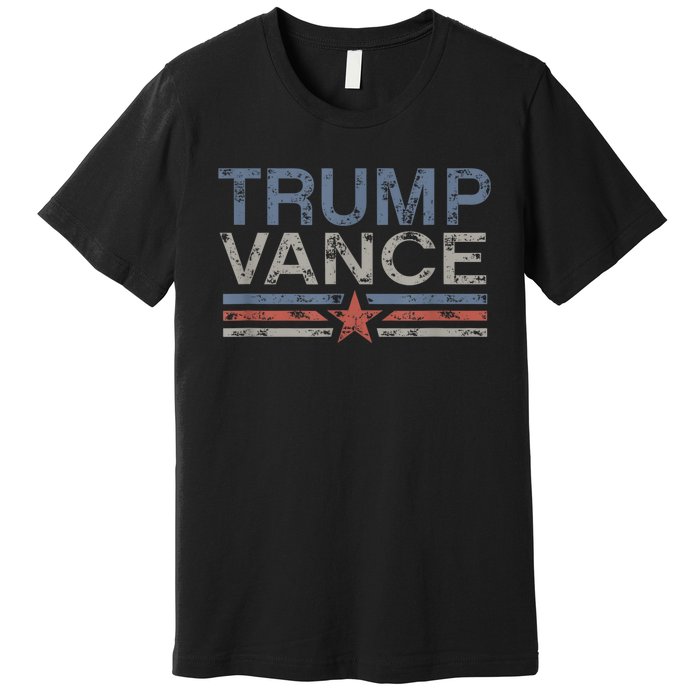 Trump Jd Vance 2024 Retro Stripe Trump Vance 2024 Premium T-Shirt